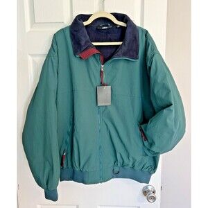 Green Dunbrooke EZ Port Men's Nylon Jacket w/ Blue Fleece Lining & Burgandy Trim